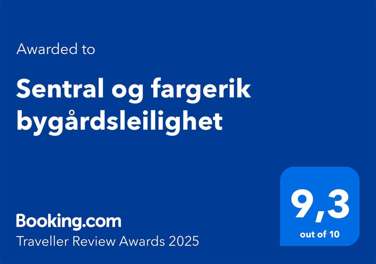 Sentral Og Fargerik Bygardsleilighet Halden Kültér fotó